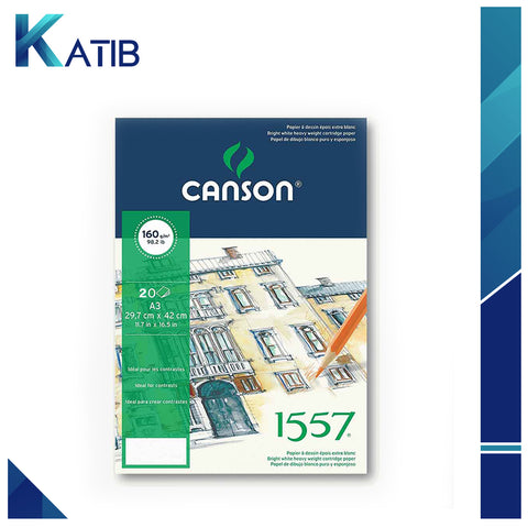 Canson 1557 Sketch & Drawing Pad A3 160gsm [PD][1Pc]
