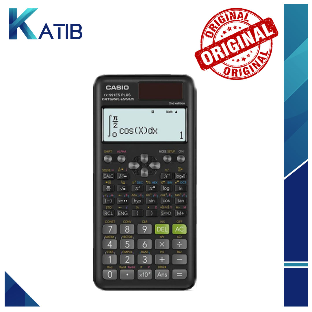 Original Casio fx 991ES PLUS 2nd Edition Scientific Calculator 417 Functions IP 1Pc Get FREE delivery and huge discounts katib.pk KATIB Paper and Stationery at your doorstep