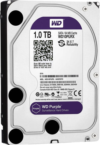 WD Purple 1TB Surveillance Hard Drive - SATA 3.5[1Pc][IP]