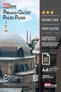 Ecotone A4 Premium Glossy Photo Paper Double side 200g [IP][1Pack]