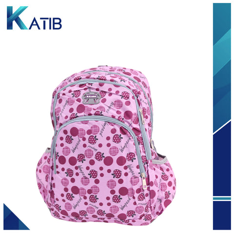 GIRL'S Pink STUDENT BACKPACK CASUAL PATTERNED[PD]