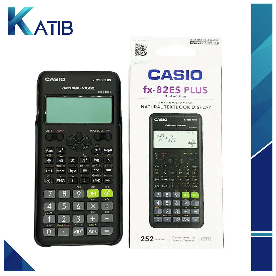 Casio Calculator Fx 82ES Plus 2nd Edition IP 1Pc KATIB Paper and Stationery at your doorstep