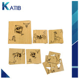 Urdu Stencils Wooden Writing And Drawing Tracing Slate With Pictures [1Set][PD]