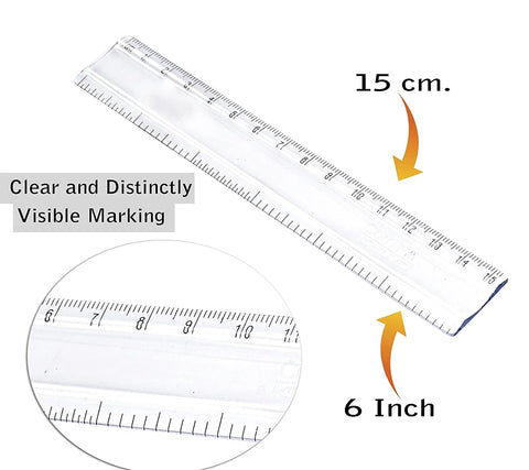 Super Best Quality Plastic Scale 6 Inch [IS][1Pc]