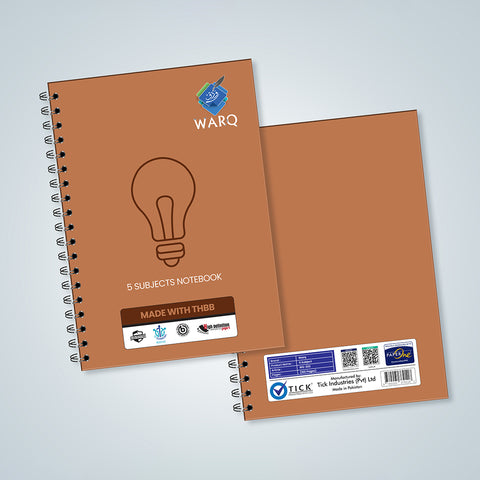 WARQ Premium Spiral Notebook – 5 Subjects [COB]