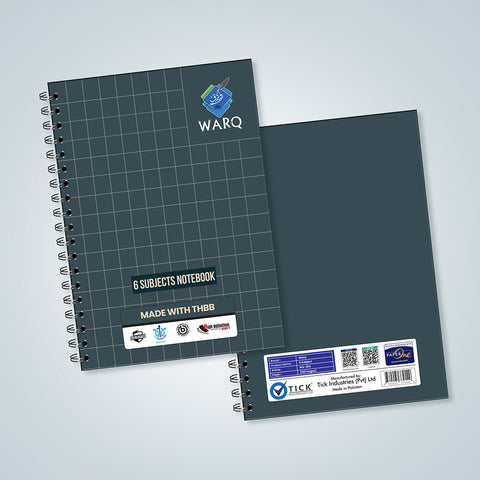 WARQ Premium Spiral Notebook – 6 Subjects [COB]