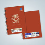 WARQ Premium Spiral Notebook – 5 Subjects [THINK. SKETCH. SOLVE] [COB]