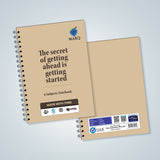 WARQ Premium Spiral Notebook – 6 Subjects [The secret of getting ahead is getting started] [COB]