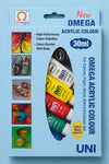 Omega Acrylic Colour Set – 30ml x 6 Ultra Rich Quality Tubes [IP]