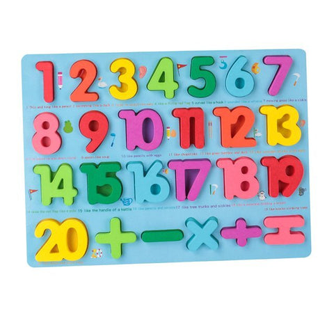 Wooden Board Kids Early Learning Numbers 123 [PD][1Pc]