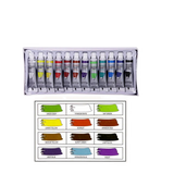 12 Glass Painting Colors - Set for Painting 12ml [PD][12's Set] - Kaliber