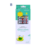 12 Glass Painting Colors - Set for Painting 6ml [PD][12's Set] - Kaliber
