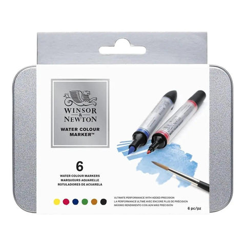 Winsor & Newton 6 Watercolor Markers [IP][1Pack]