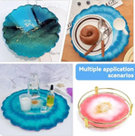 IRREGULAR LARGE ROUND AGATE COASTER MOLD 8 INCHES[1Pc][PD]