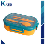 Green  Four-Lock Lunch Box With Spoon & Chopsticks [PD][1Pc] (Copy)