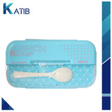 Blue ECO Lunch Box - 600ml with 304 Stainless Steel Spoon [PD][1Pc] (Copy)