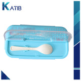 Blue ECO Lunch Box - 600ml with 304 Stainless Steel Spoon [PD][1Pc] (Copy)