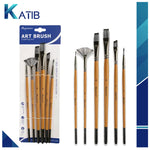 Keep Smiling Acrylic Flat Brush set Pack Of 10 Brush[PD][1Pc]