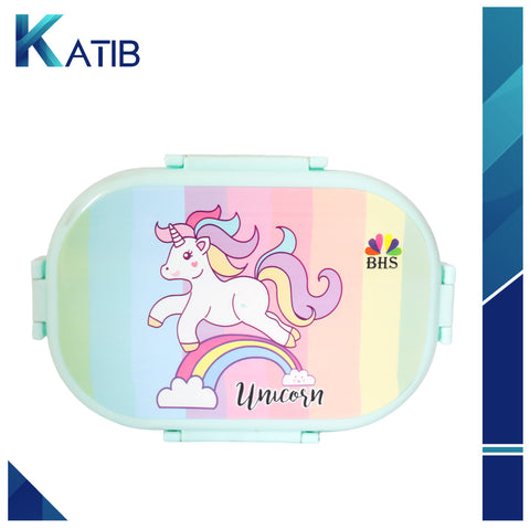 Unicorn Lunch Box With Two Portions, Spoon & Fork [PD][1Pc]