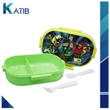 Ben 10 Lunch Box With Two Portions, Spoon & Fork [PD][1Pc]