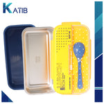 Yellow ECO Lunch Box - 600ml with 304 Stainless Steel Spoon [PD][1Pc]