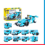 Decool Multi Blue Ghost Racing Cars 10 201 pieces [PD][1Pc]