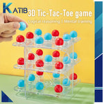 Children's Desktop Puzzle 3d Tic-tac-toe Math Marbles Logic Game[1Pc][PD]