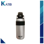 Silver Black Steel Water Bottle [PD][1PC]