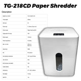 TG-218CD  Paper Shredder (PD)