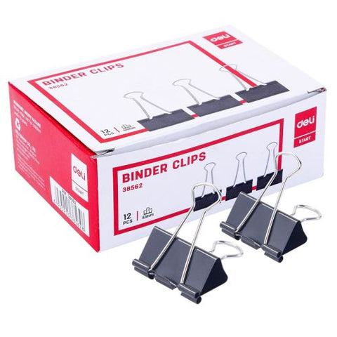 DELI BINDER CLIP 41MM BLACK (38562) [PD]