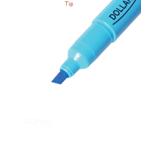 Dollar Neon Blue Highlighter 5mm  [IS][1PC]