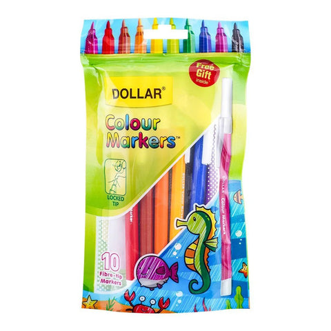 Dollar 10 Assorted Color Markers Multi [IS][Pack]