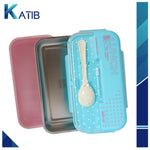 Blue ECO Lunch Box - 600ml with 304 Stainless Steel Spoon [PD][1Pc] (Copy)