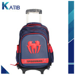 Spiderman Trolley School Bag For Kids Superhero Backpack[PD][1Pc]