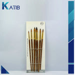 Keep Smiling Round Paint Brush Set 6pcs [PD][1Pack]