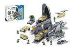 Military Aircraft Toys Fighter Military Plane Model Aircraft Toy Play Set with Mini Cars [PD]