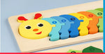 Colorful Wooden Caterpillar Shaped Puzzle with Numerical Number [PD]