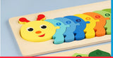 Colorful Wooden Caterpillar Shaped Puzzle with Numerical Number [PD]