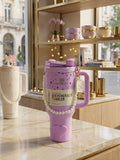 Aesthetic Stanley Quencher H2.0 (40oz) – Lavender Dreams with Pearl Chain (PDB)