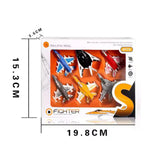 6pc Mini Diecast Fighter Jets Toy Set – Premium Military Aircraft  [PD]