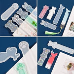 TEDDY BEAR ACRYLIC RESIN BOOKMARK SILICONE MOULD RECTANGLE MOLD DIY[1Pc][PD]