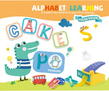 Alphabet Dough Tools Cutter Shape and Learn Letters and Language Dough Tools for Kids [PD]