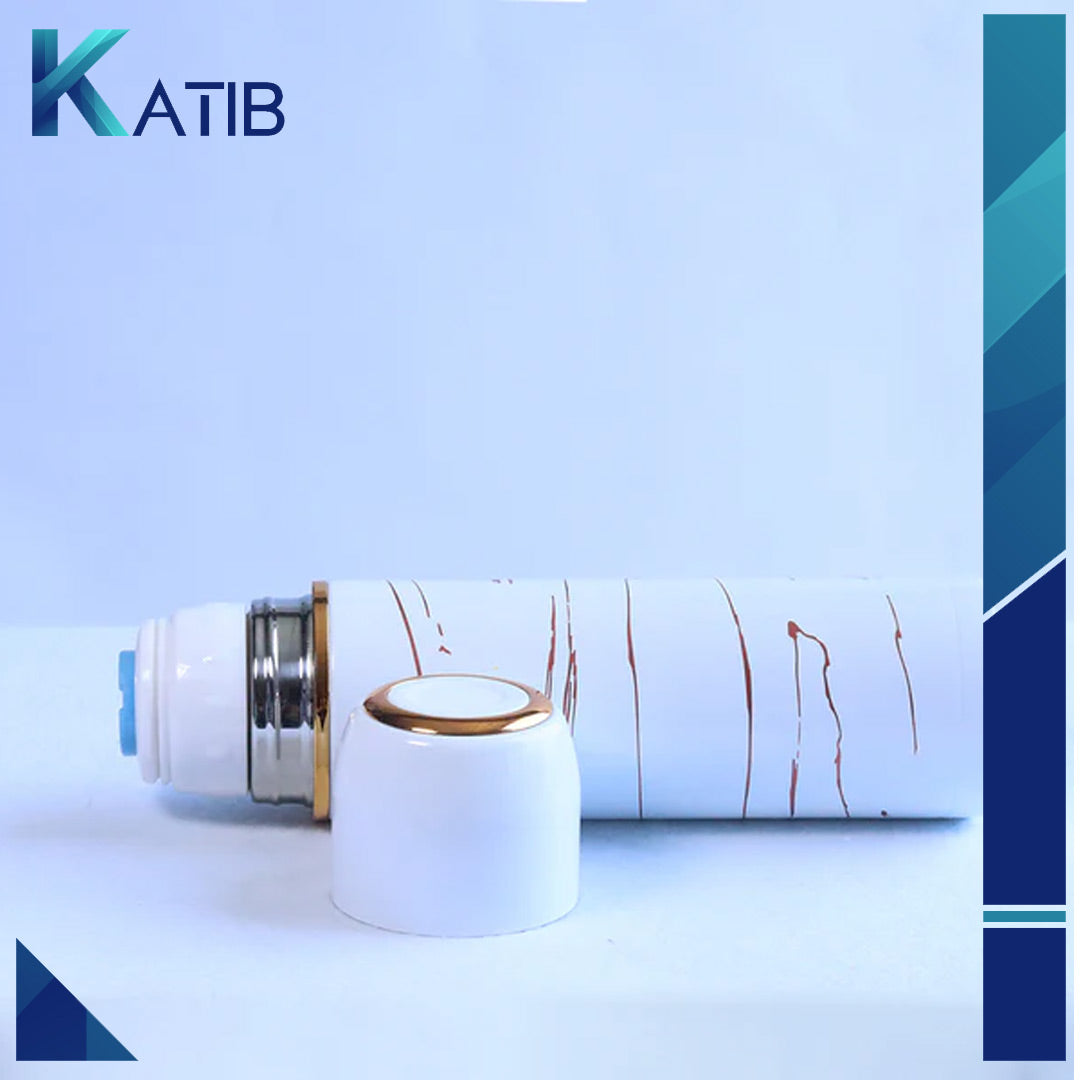 WATER BOTTLE FLASK MARBLE TEXTURE WHITE [PD][1Pc] – KATIB - Paper and ...