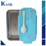 Blue ECO Lunch Box - 600ml with 304 Stainless Steel Spoon [PD][1Pc] (Copy)