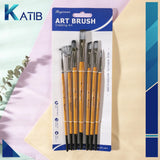 Keep Smiling Acrylic Flat Brush set Pack Of 10 Brush[PD][1Pc]