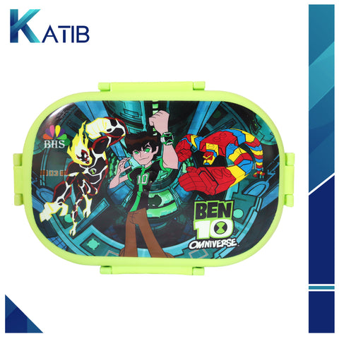 Ben 10 Lunch Box With Two Portions, Spoon & Fork [PD][1Pc]