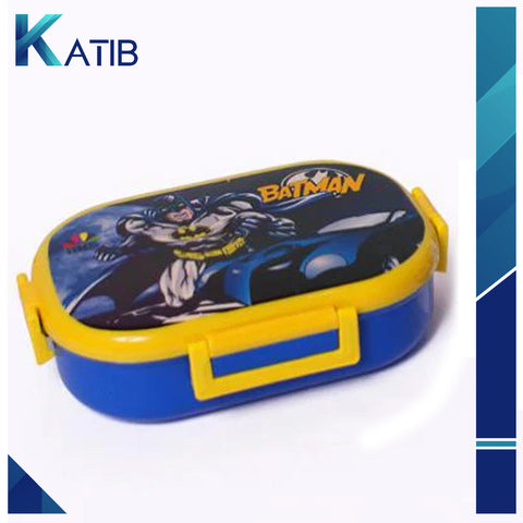 Batman Lunch Box With Two Portions, Spoon & Fork[PD][1Pc]