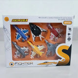 6pc Mini Diecast Fighter Jets Toy Set – Premium Military Aircraft  [PD]