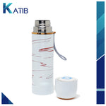 WATER BOTTLE FLASK MARBLE TEXTURE WHITE [PD][1Pc]