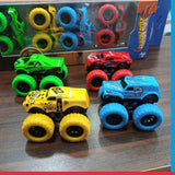 Hot Wheel Pack Of 4 - DIY Speed Launcher Monster Wheel Car Toy [PD]